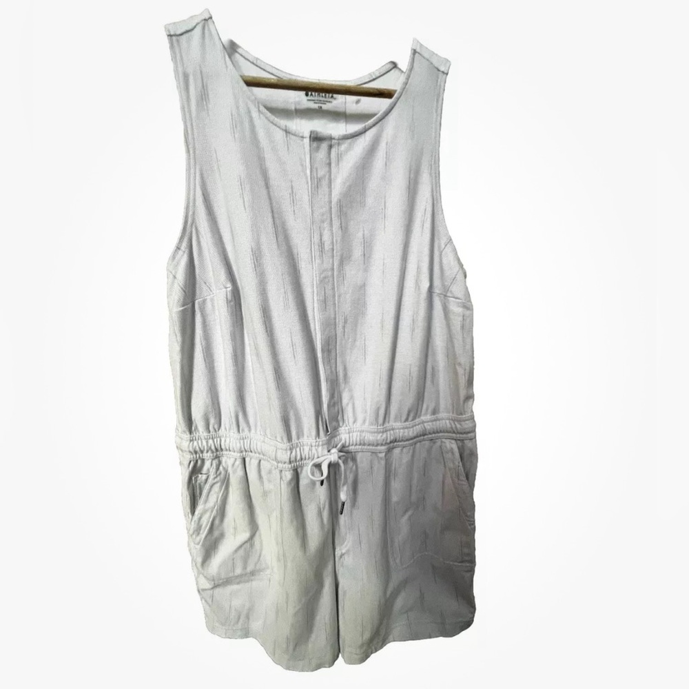 Athleta Grey Printed Farallon Romper Shorts Jumpsuit 1X